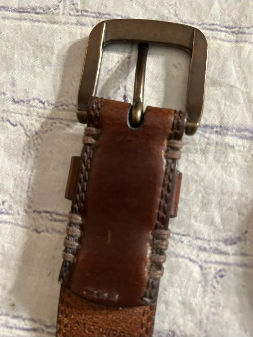 COLUMBIA GENUINE LEATHER CHUNKY BELT SIZE 40 & INDIA MADE BLACK STITCHED 38 BELT